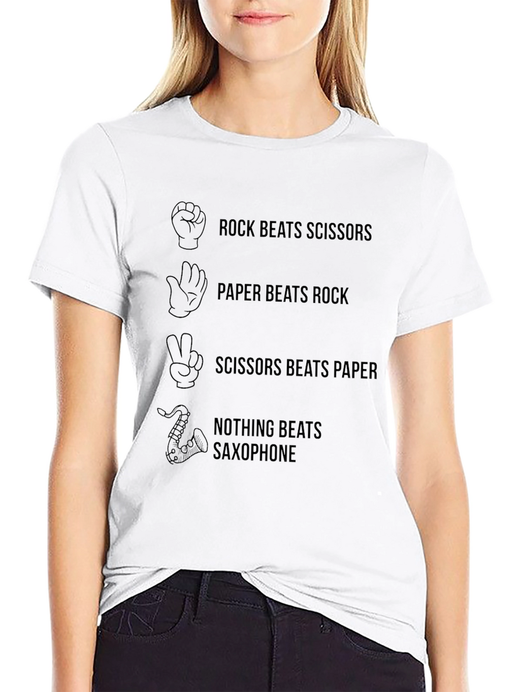 Rock Paper Scissors Saxophone T-Shirt