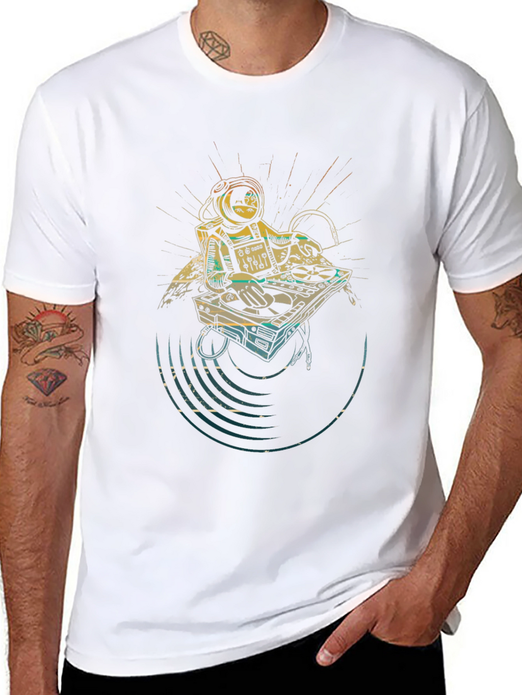 Astronaut DJ Graphic T-Shirt