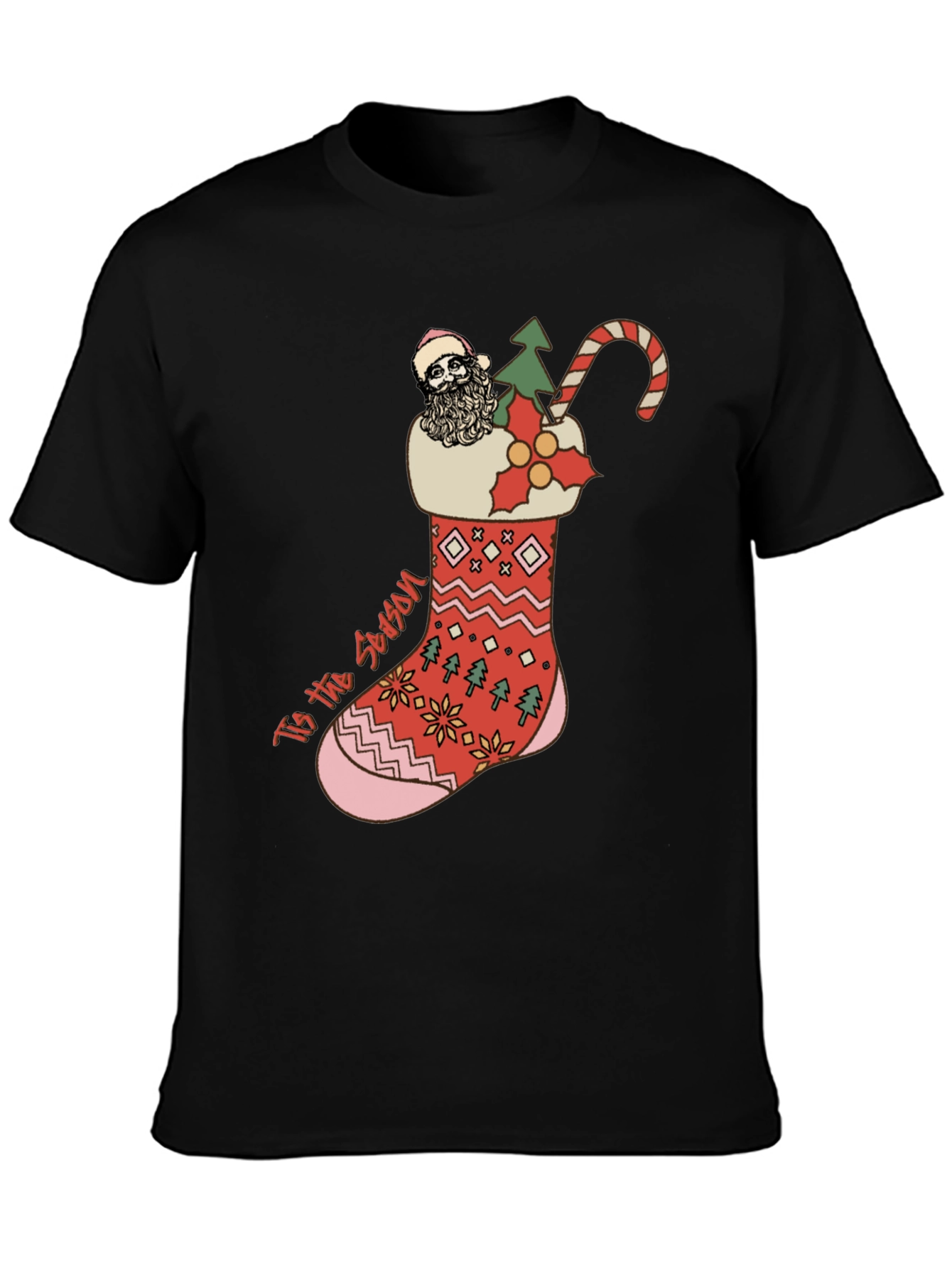 Festive Christmas Stocking T-Shirt