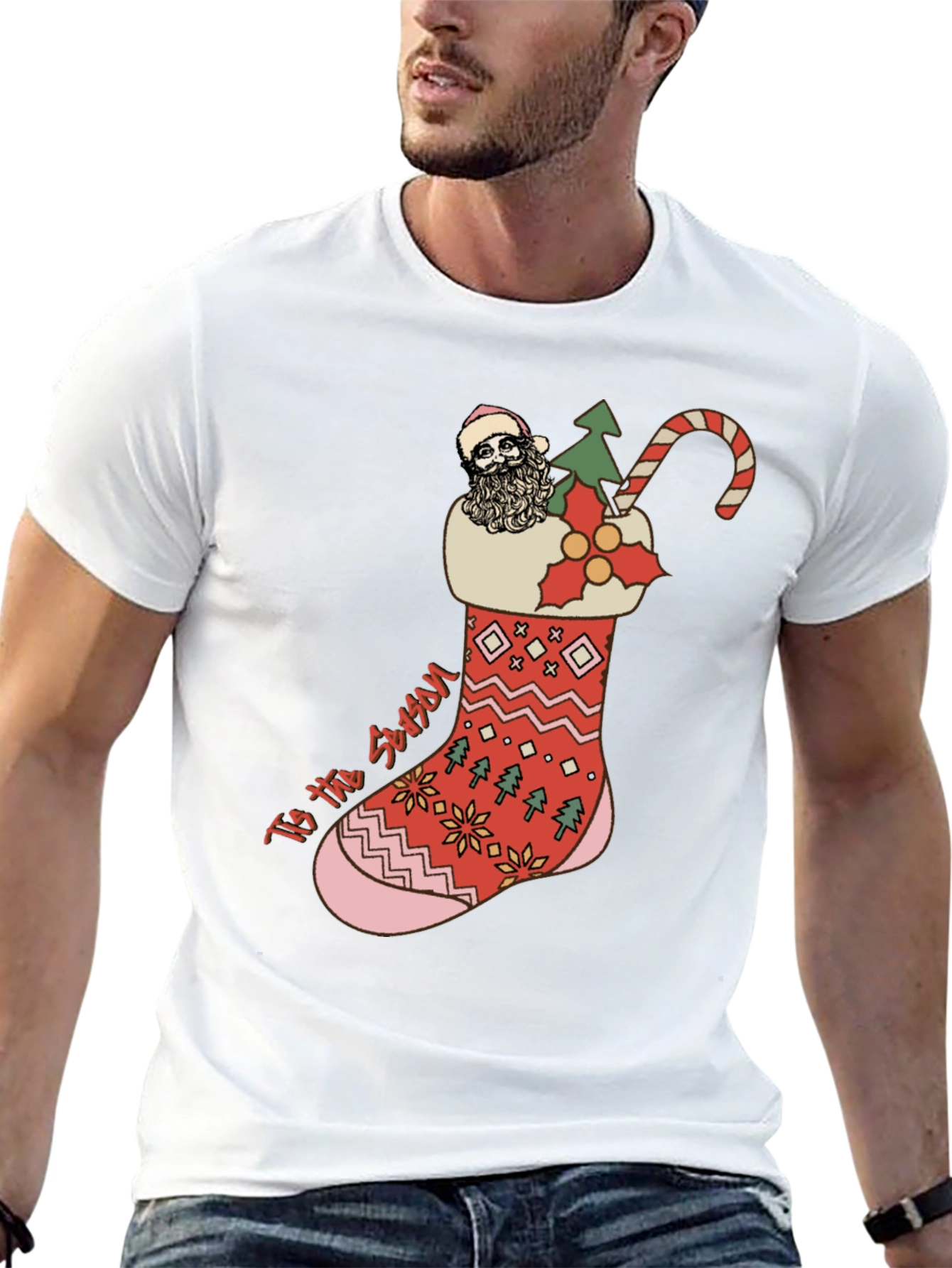 Festive Christmas Stocking T-Shirt