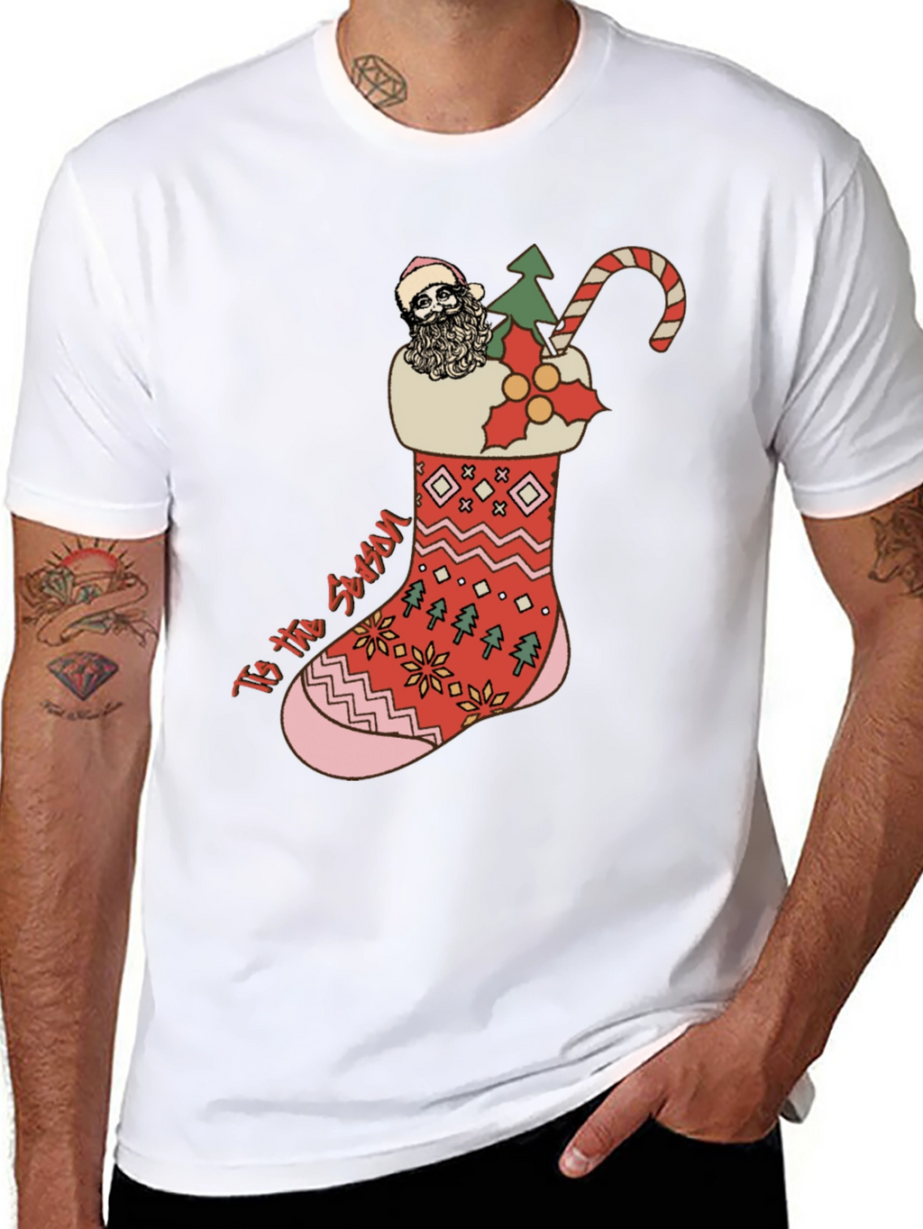 Festive Christmas Stocking T-Shirt