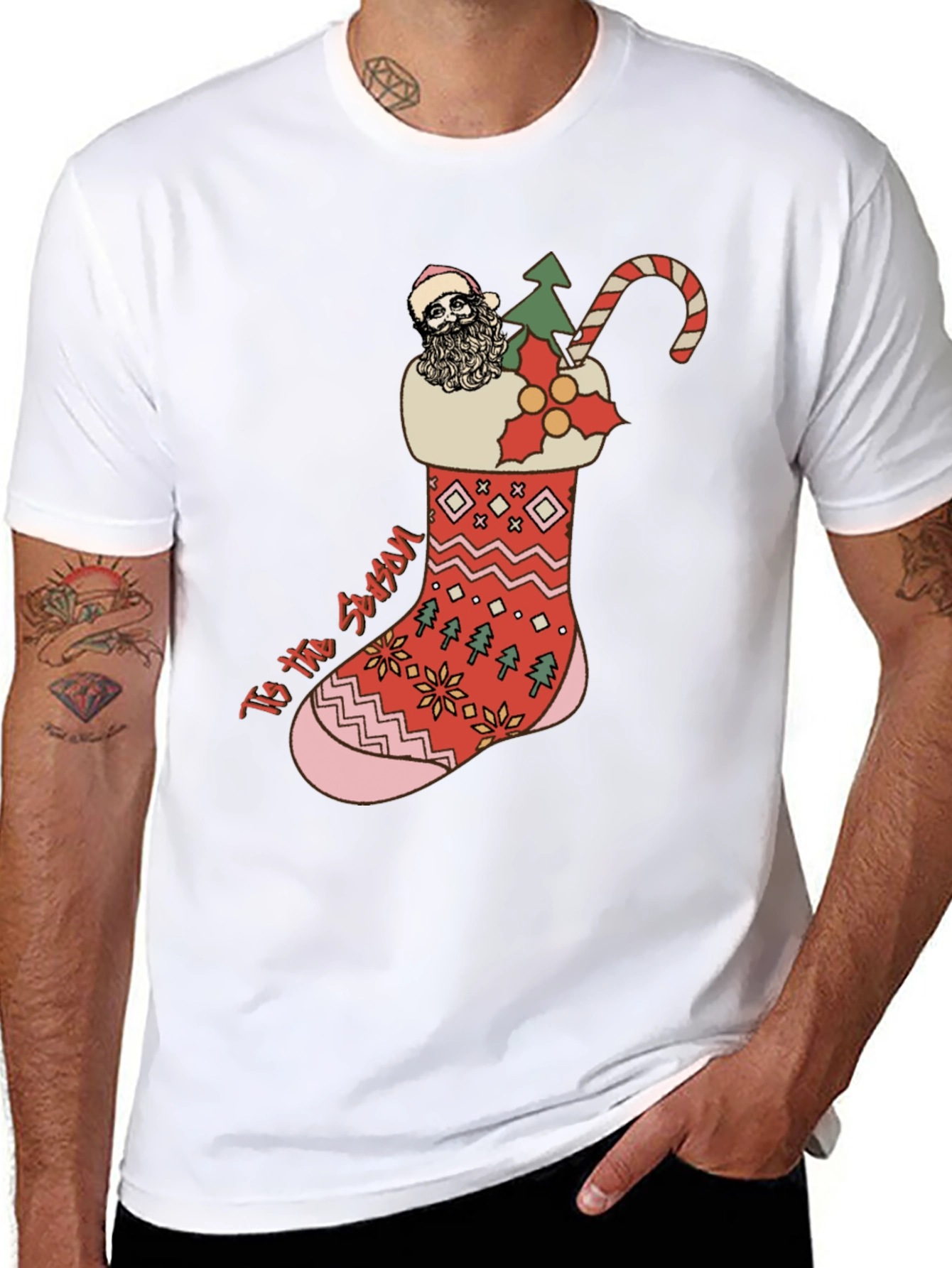 Festive Christmas Stocking T-Shirt