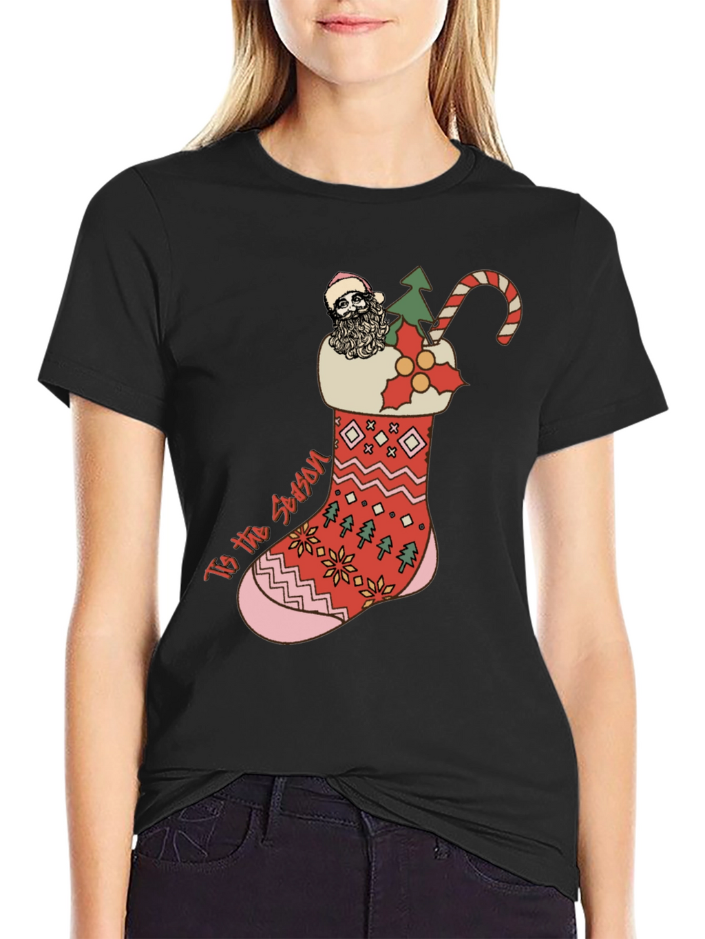 Festive Christmas Stocking T-Shirt