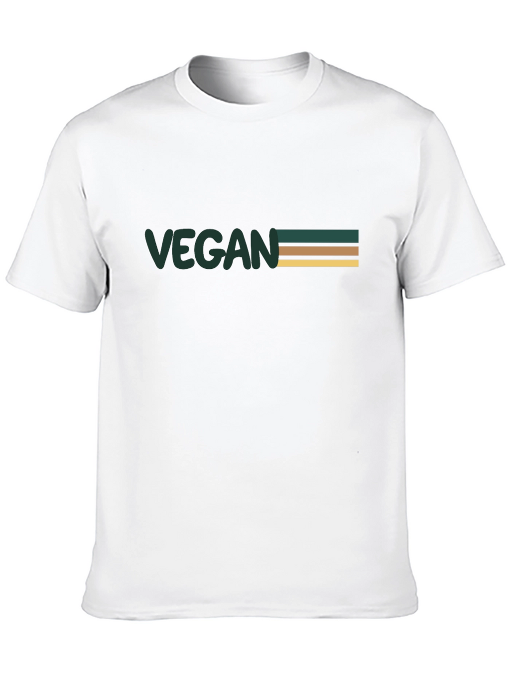 Vegan Striped Graphic Tee
