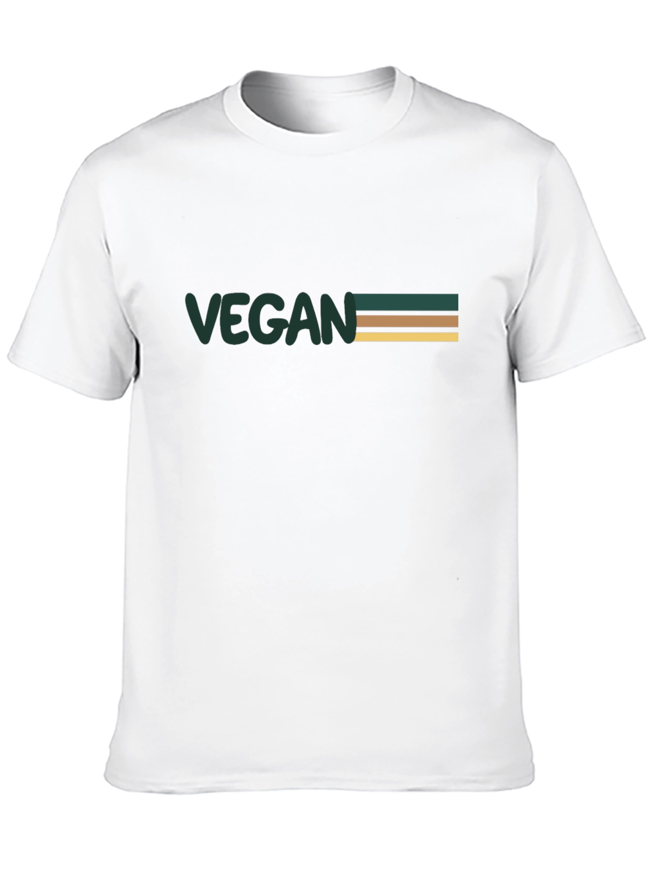 Vegan Striped Graphic Tee