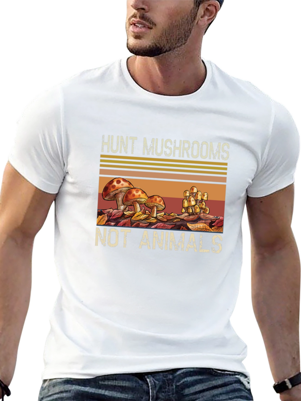 Hunt Mushrooms Not Animals Graphic Tee