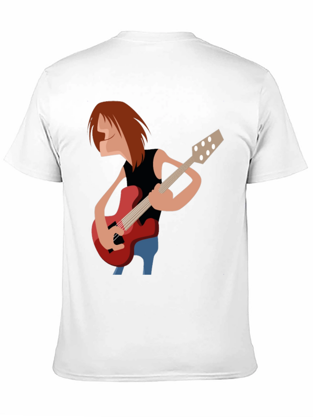 Guitar Player Graphic Tee - Black