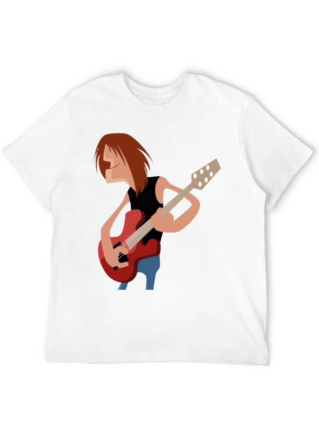 Guitar Player Graphic Tee - Black