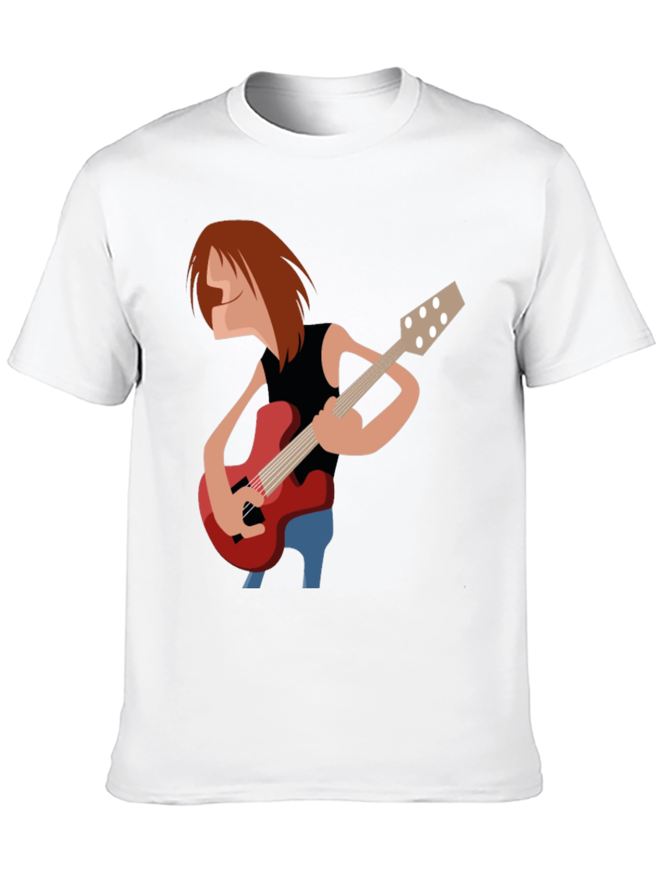 Guitar Player Graphic Tee - Black