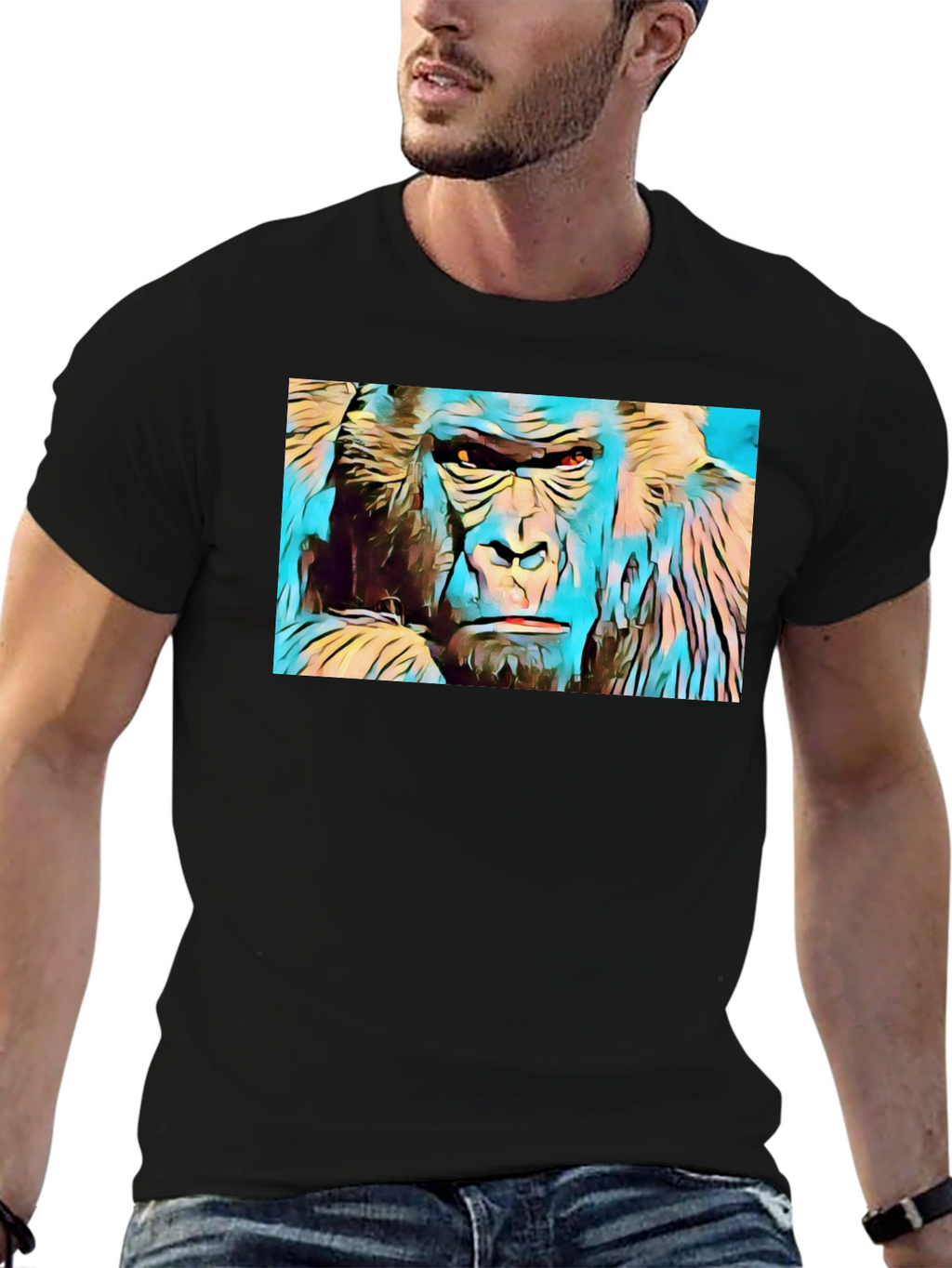Gorilla Graphic Tee - Vivid Design Soft Cotton