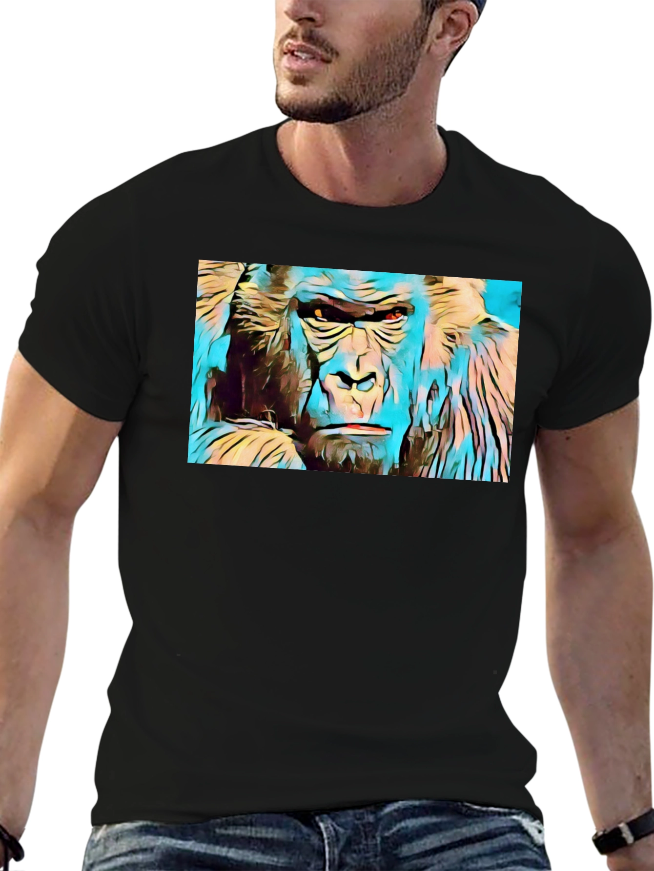 Gorilla Graphic Tee - Vivid Design Soft Cotton