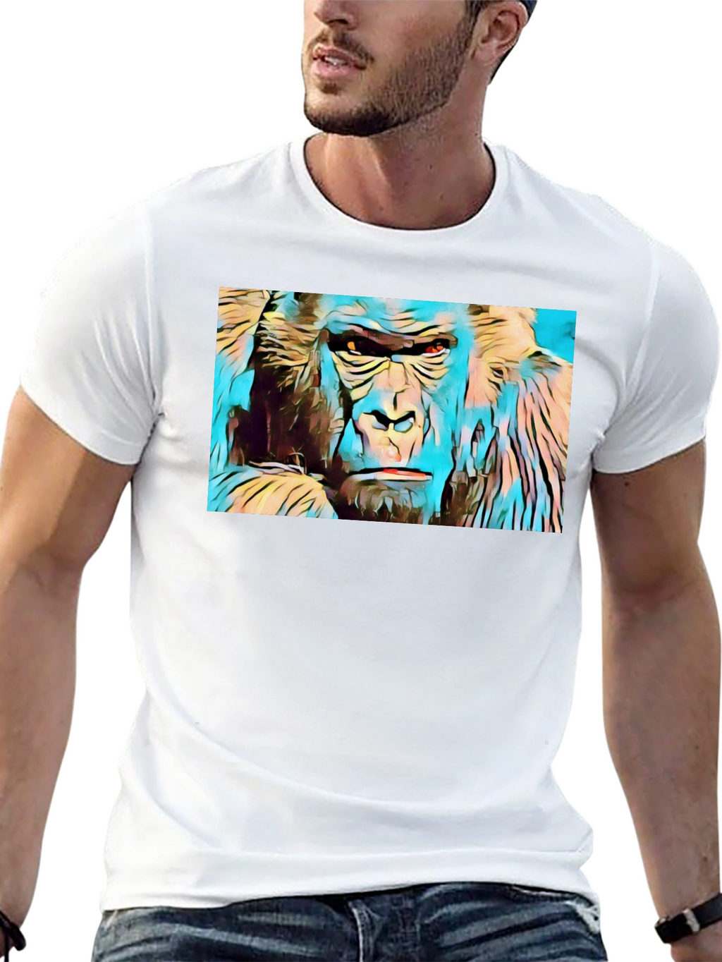 Gorilla Graphic Tee - Vivid Design Soft Cotton