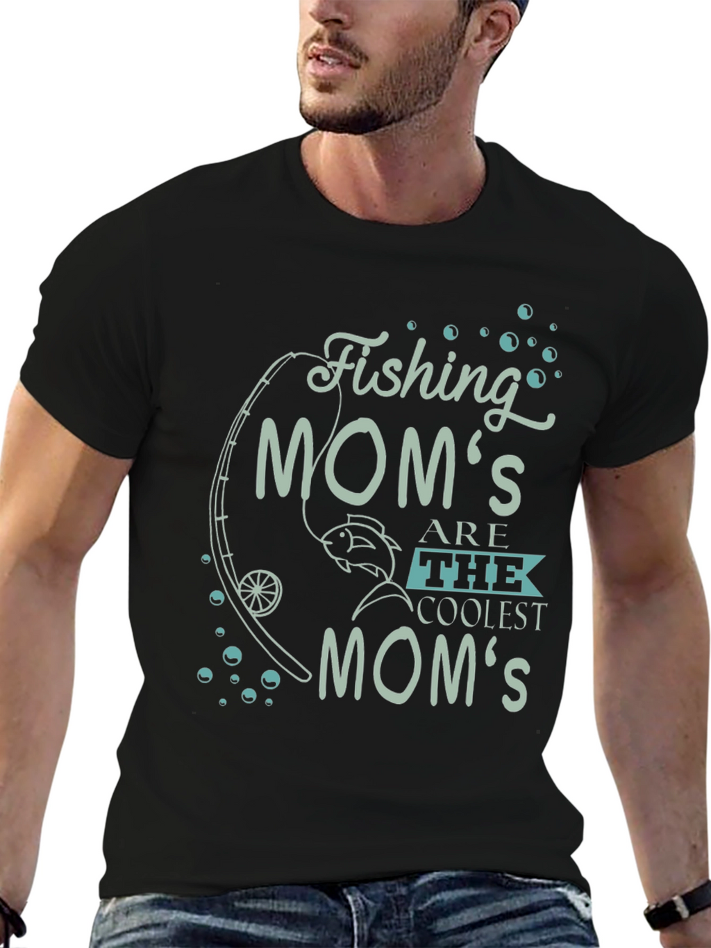 Fishing Moms Are The Coolest Moms Graphic Tee