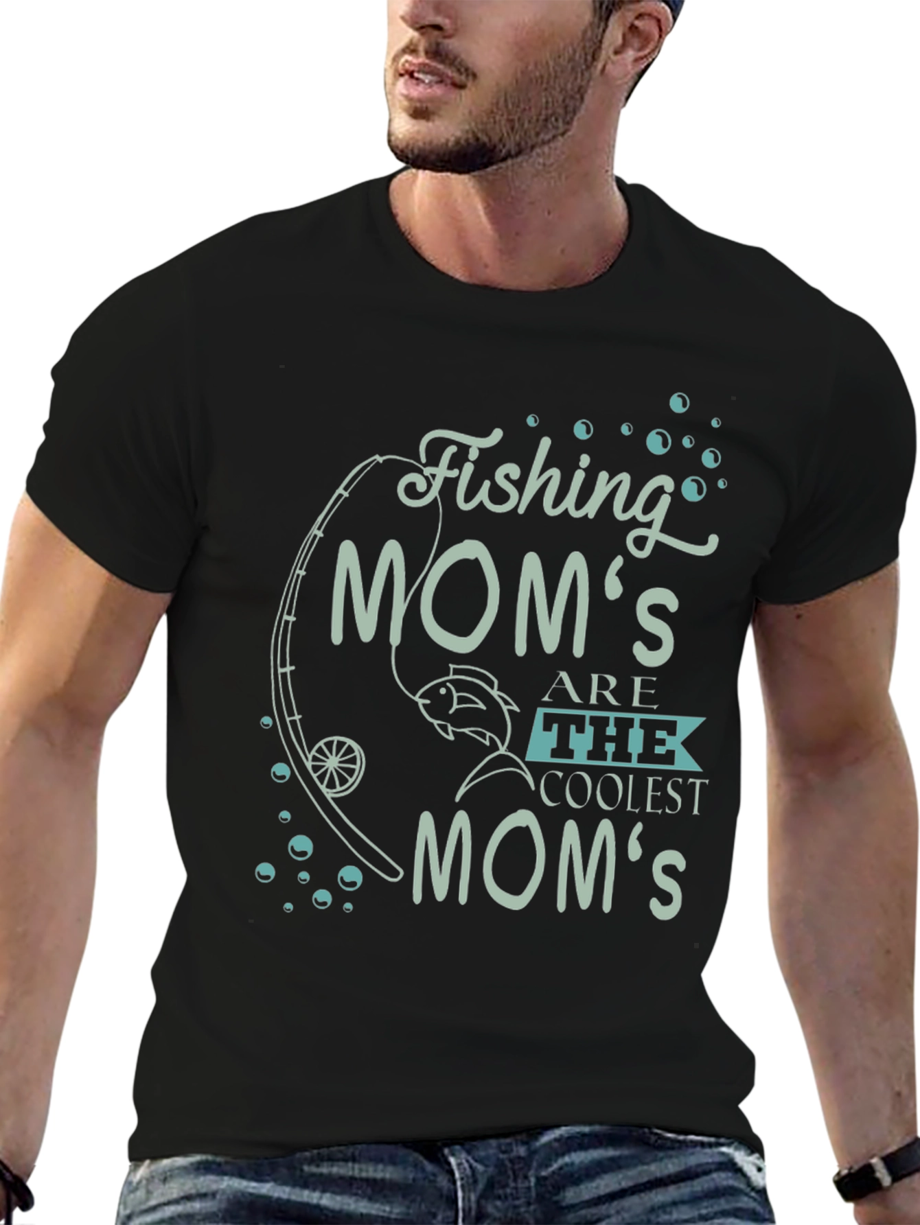 Fishing Moms Are The Coolest Moms Graphic Tee