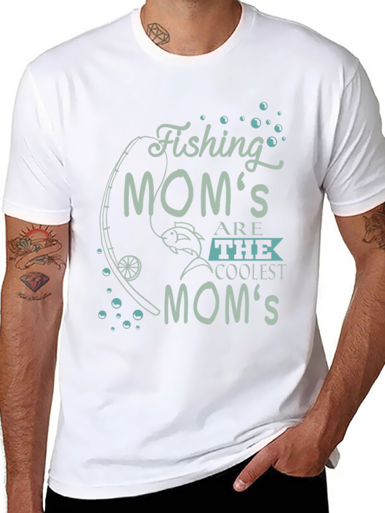 Fishing Moms Are The Coolest Moms Graphic Tee