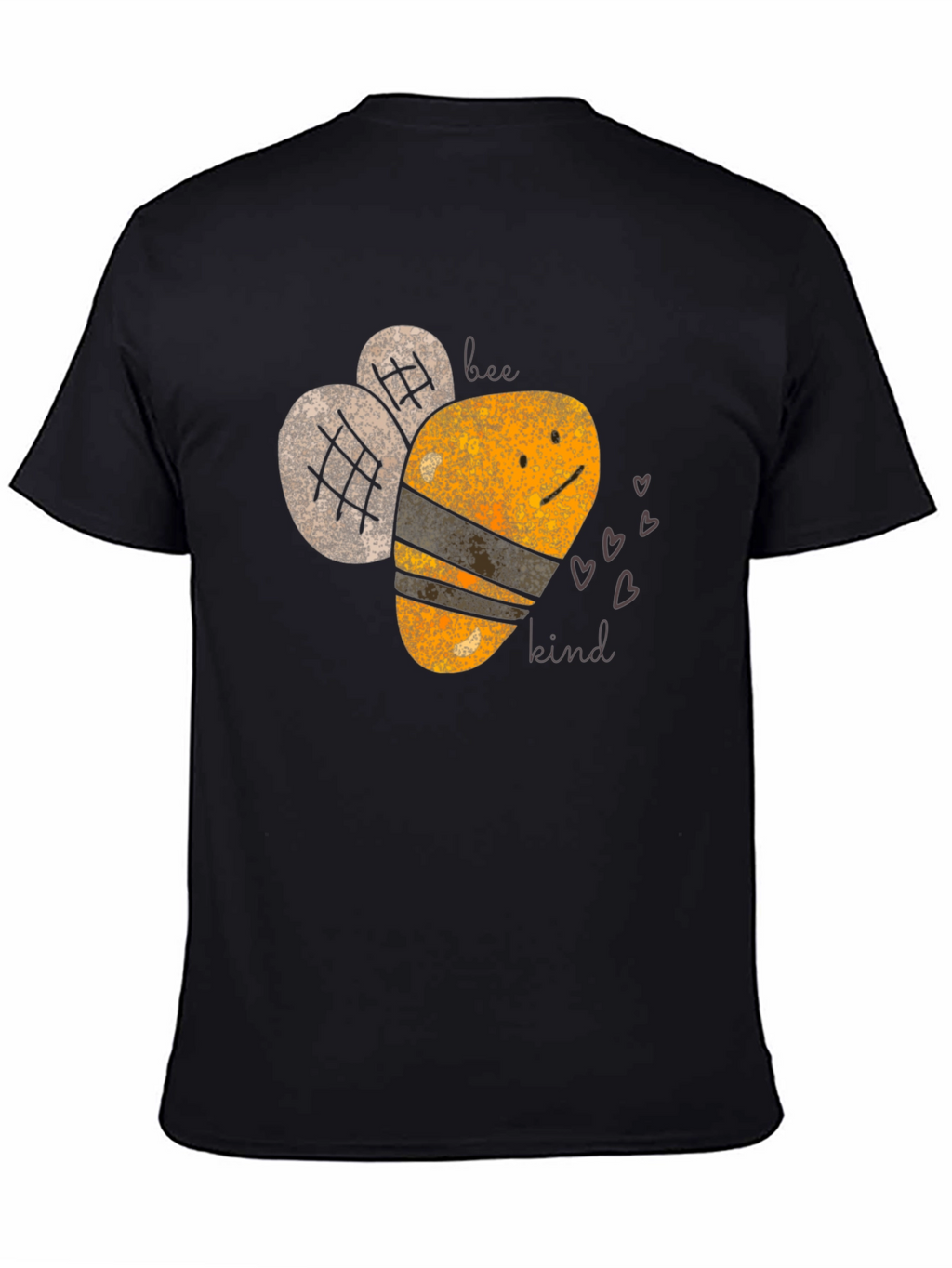 Bee Kind Graphic Tee - Black Cotton T-Shirt