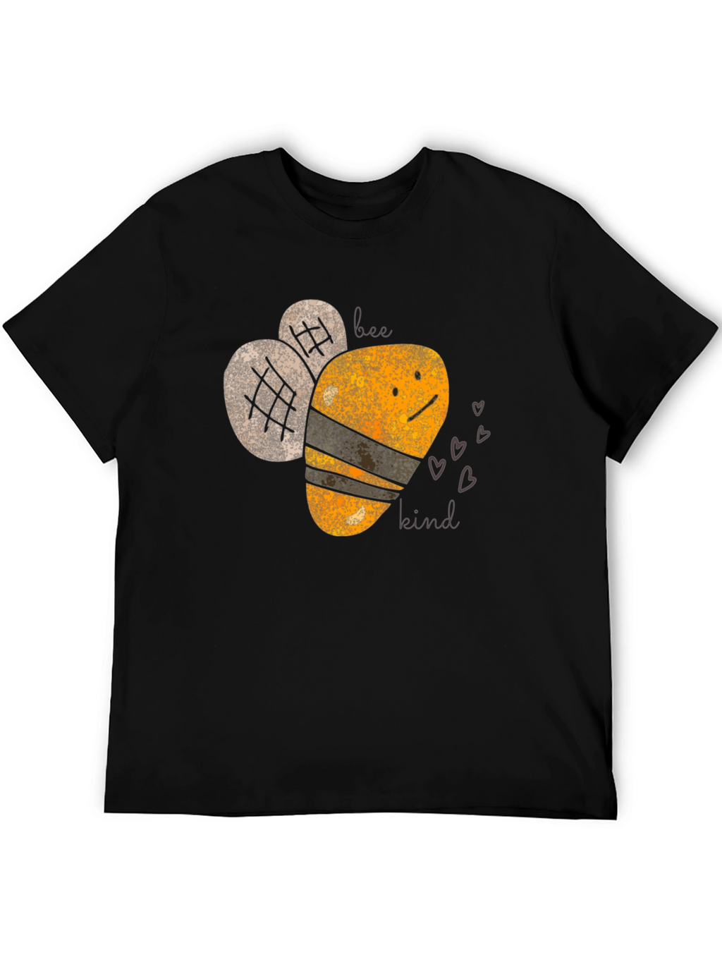 Bee Kind Graphic Tee - Black Cotton T-Shirt