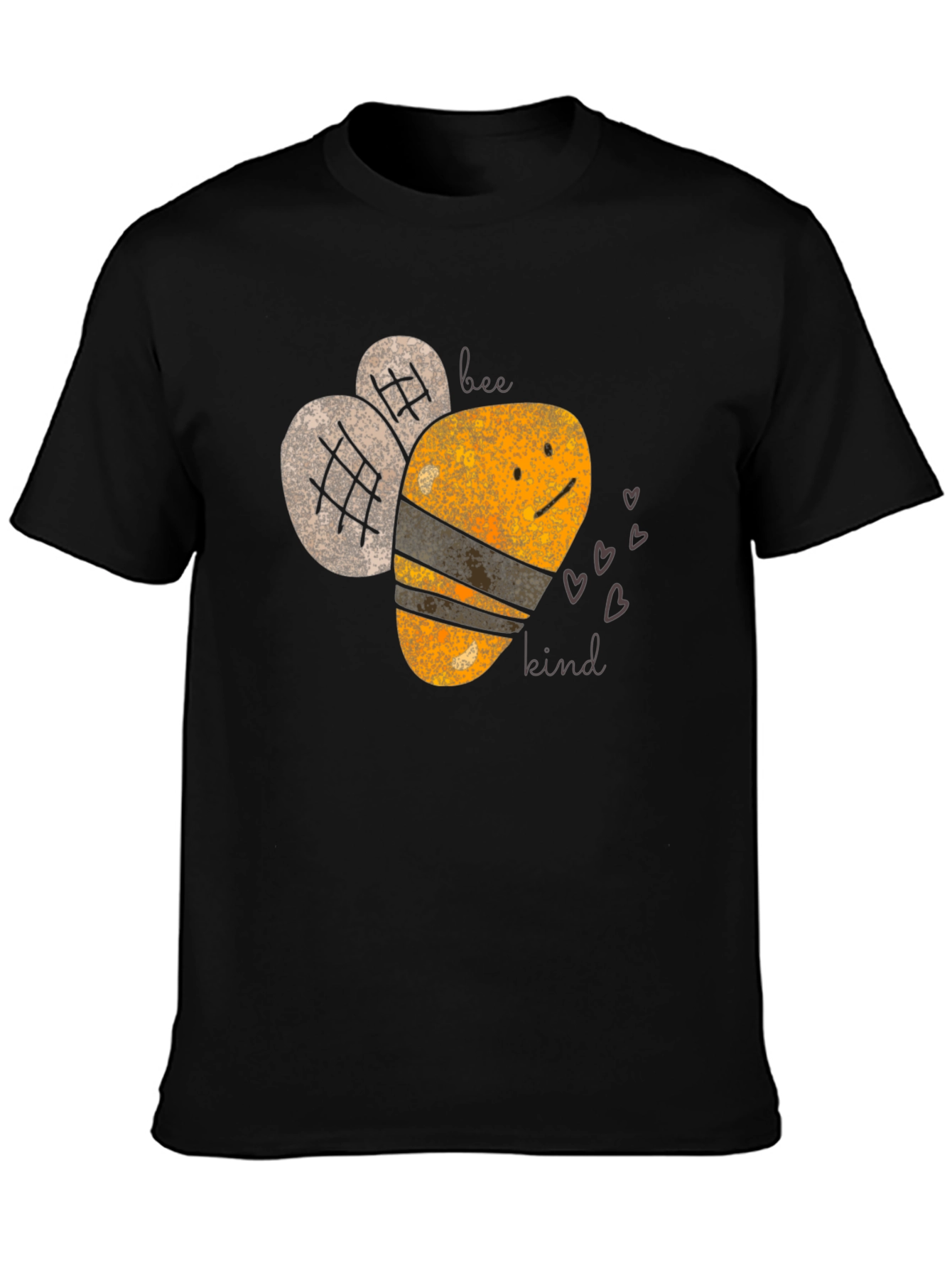 Bee Kind Graphic Tee - Black Cotton T-Shirt