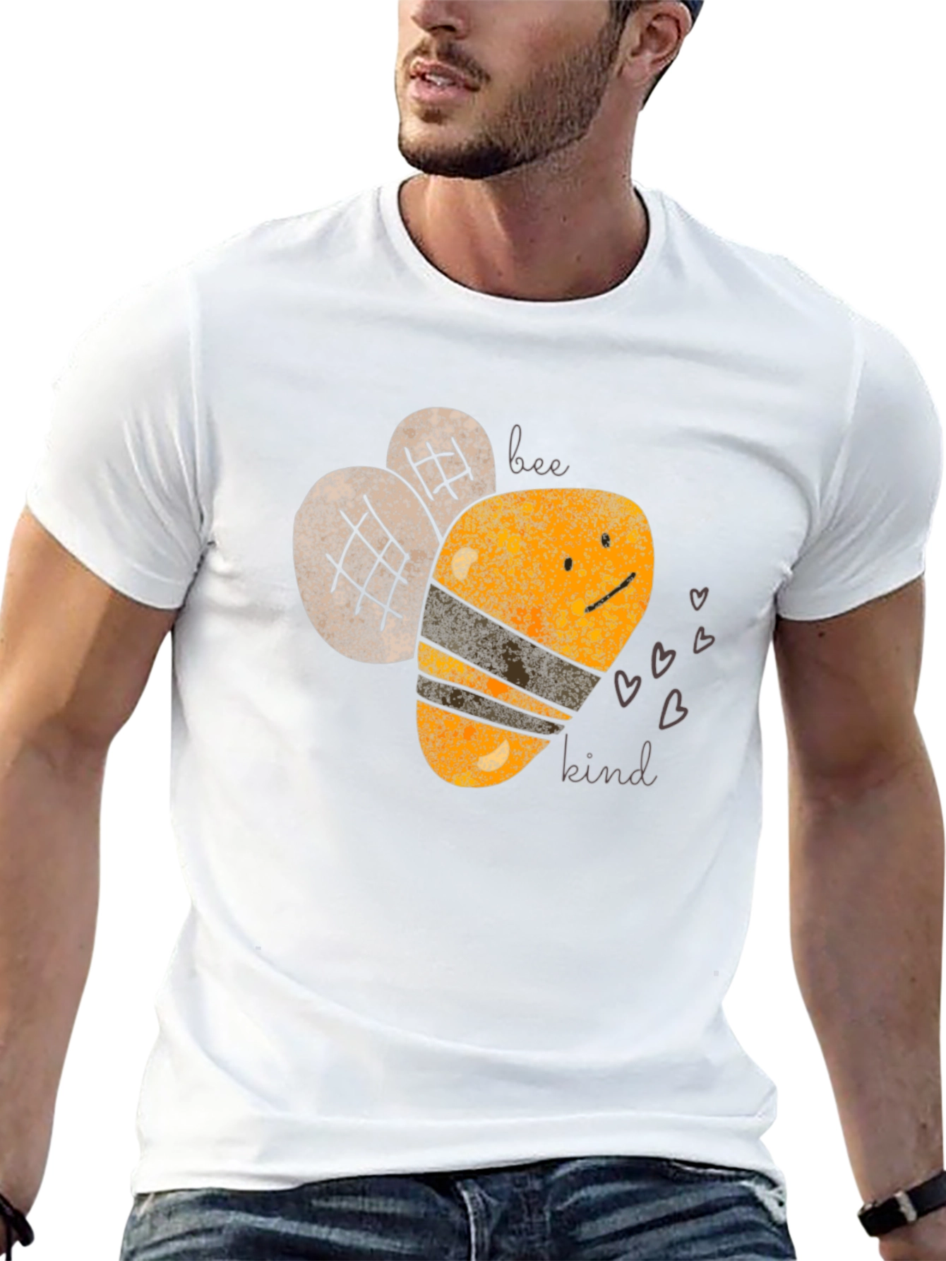 Bee Kind Graphic Tee - Black Cotton T-Shirt