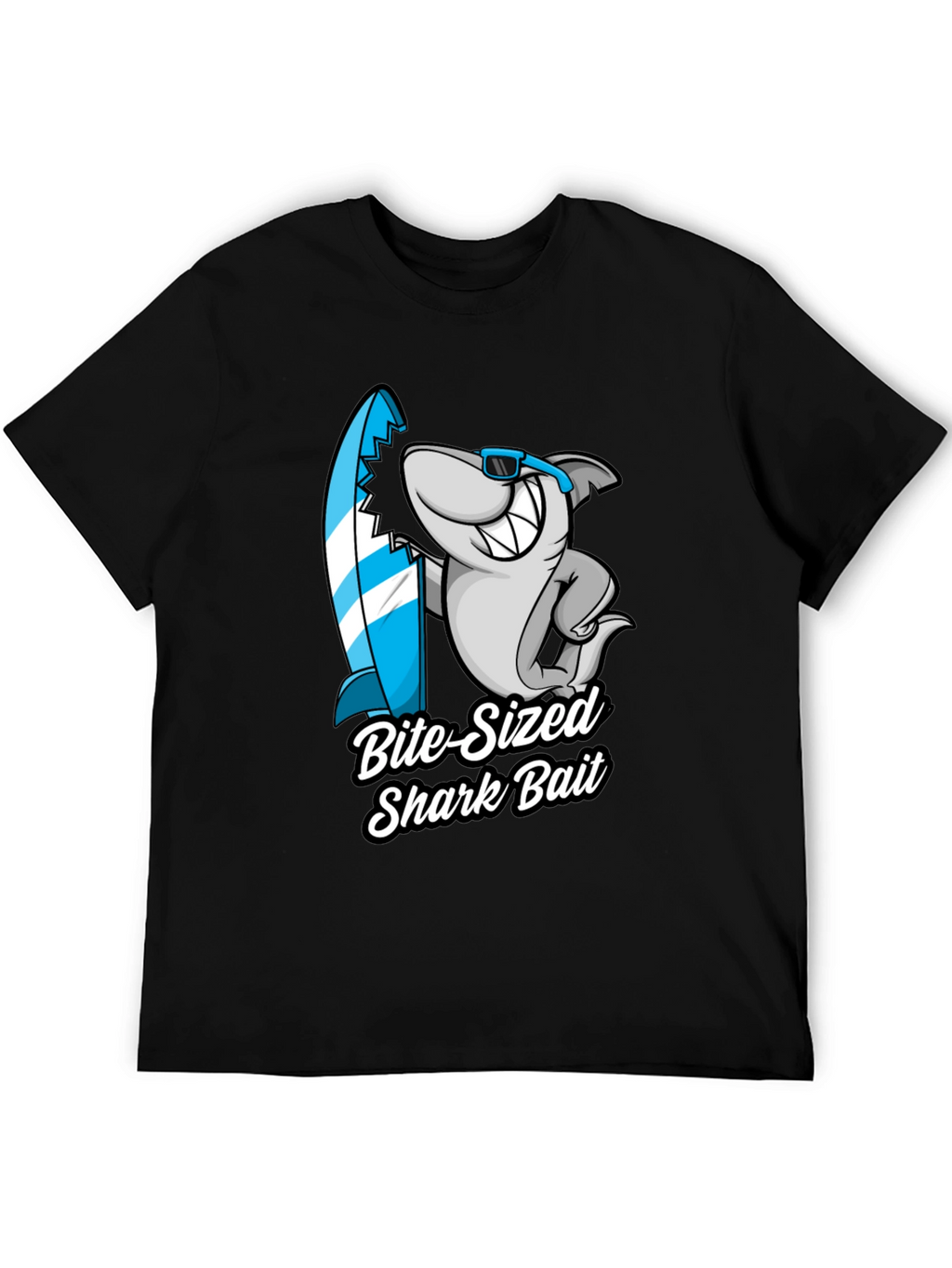 Bite-Sized Shark Bait Black T-Shirt
