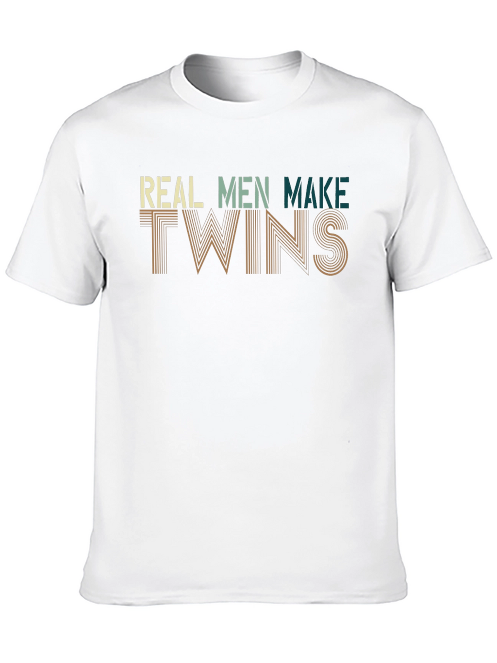 Real Men Make Twins Black Graphic T-Shirt