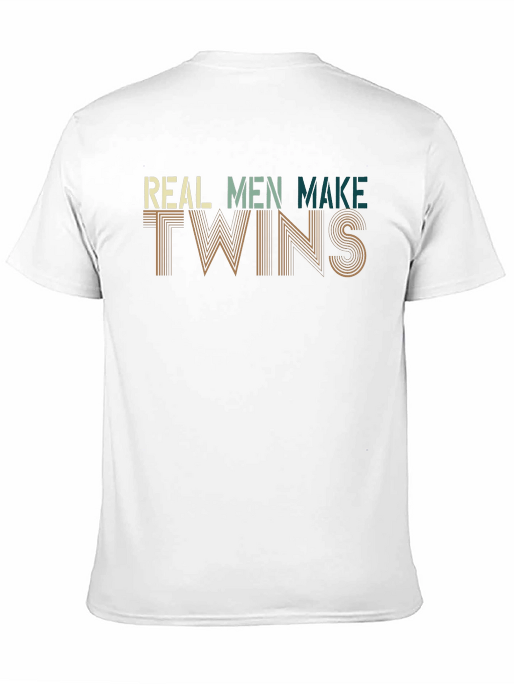 Real Men Make Twins Black Graphic T-Shirt