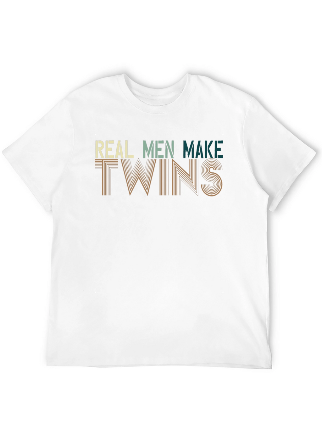 Real Men Make Twins Black Graphic T-Shirt