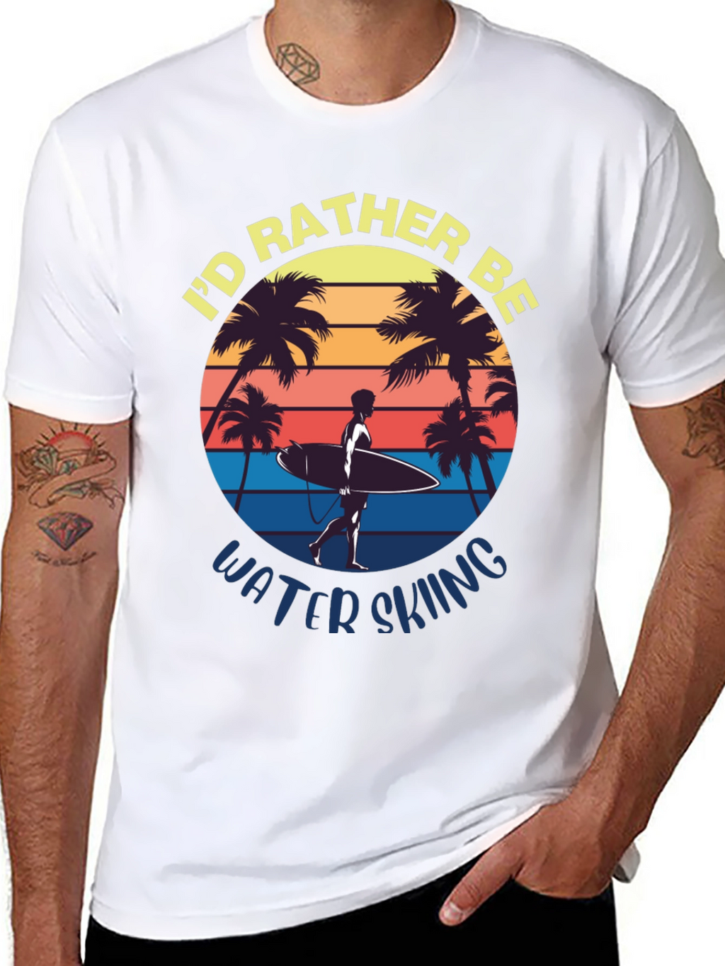 Id Rather Be Water Skiing Graphic Tee