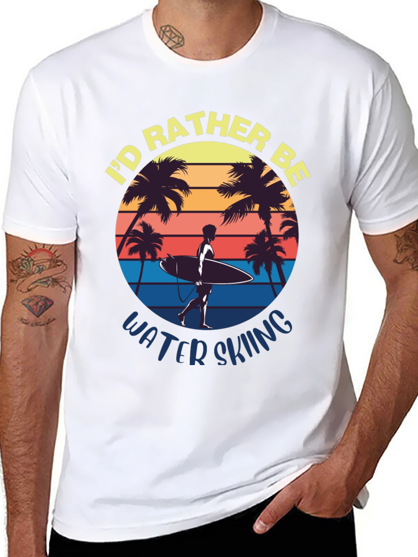 Id Rather Be Water Skiing Graphic Tee