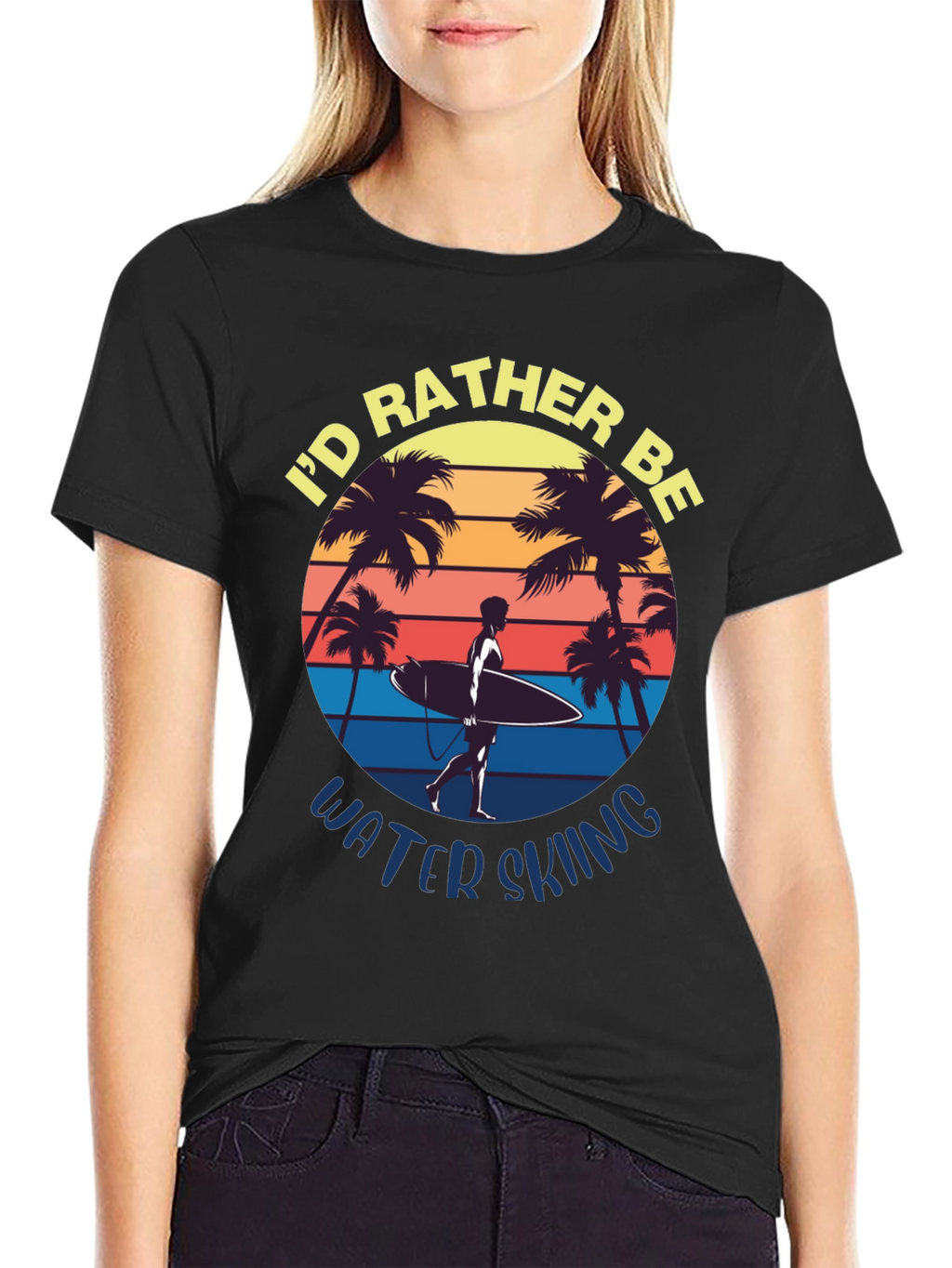 Id Rather Be Water Skiing Graphic Tee
