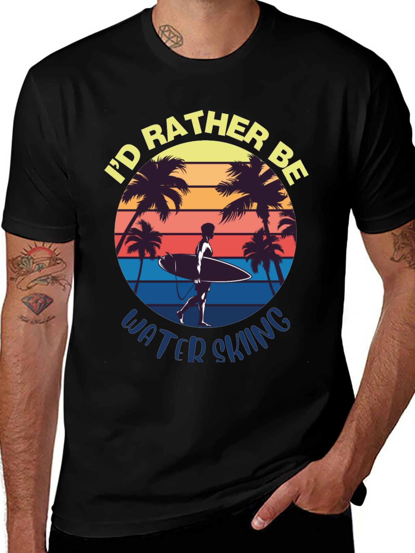 Id Rather Be Water Skiing Graphic Tee