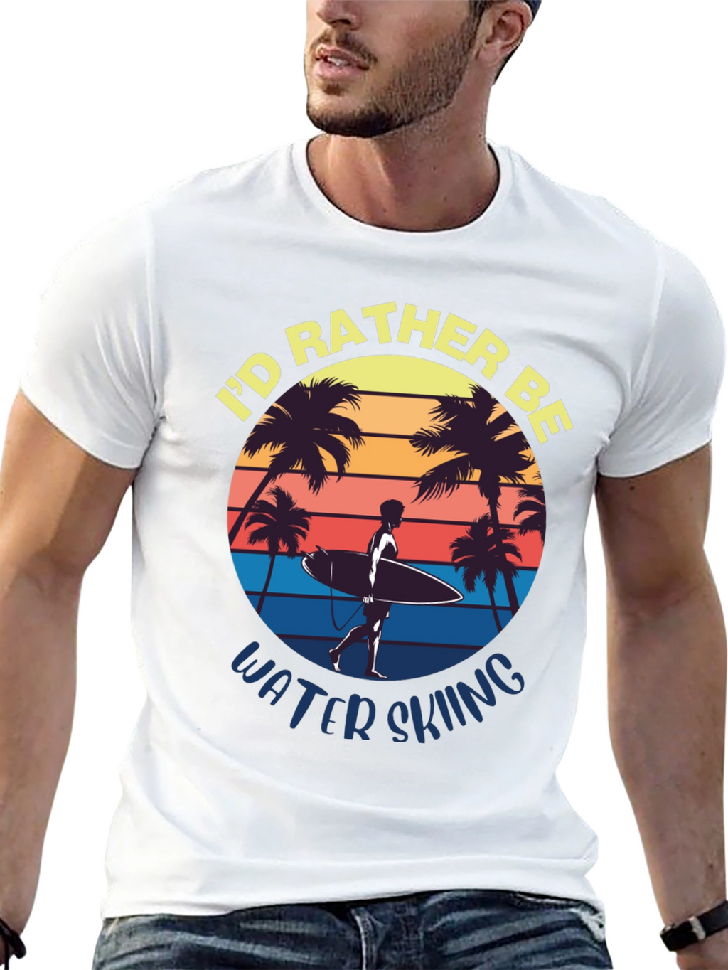 Id Rather Be Water Skiing Graphic Tee