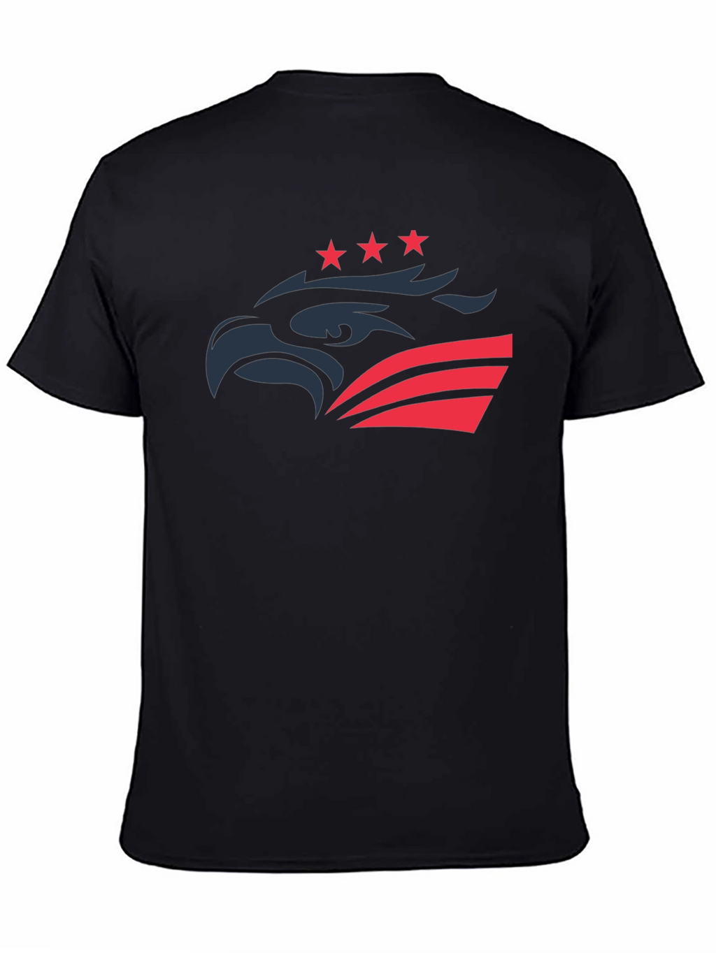 Patriotic Eagle Graphic Tee - Black