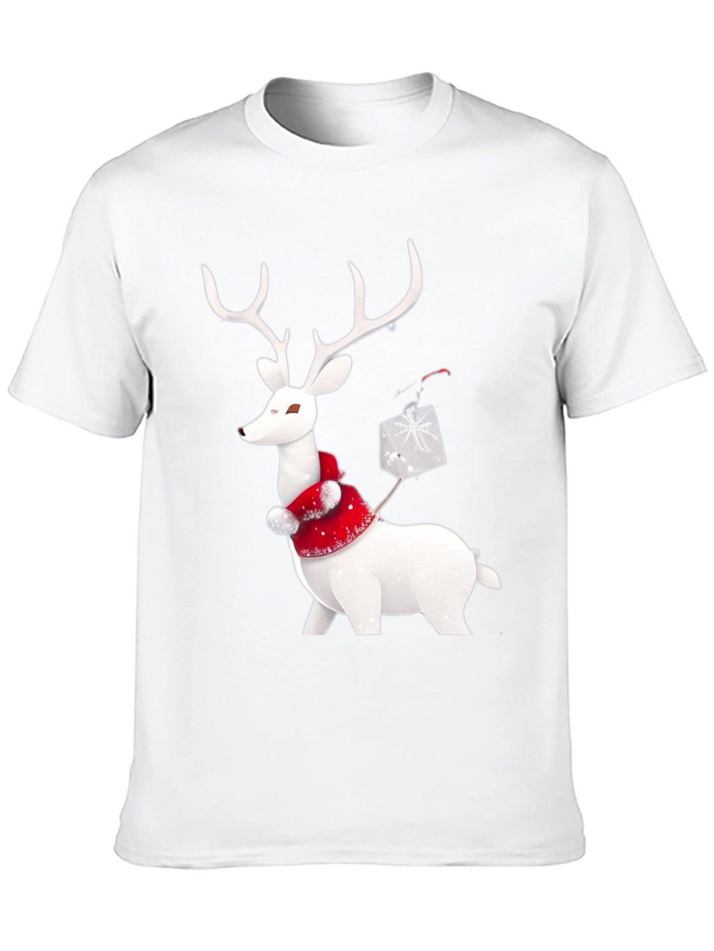 Festive Reindeer Graphic Tee - Holiday Apparel