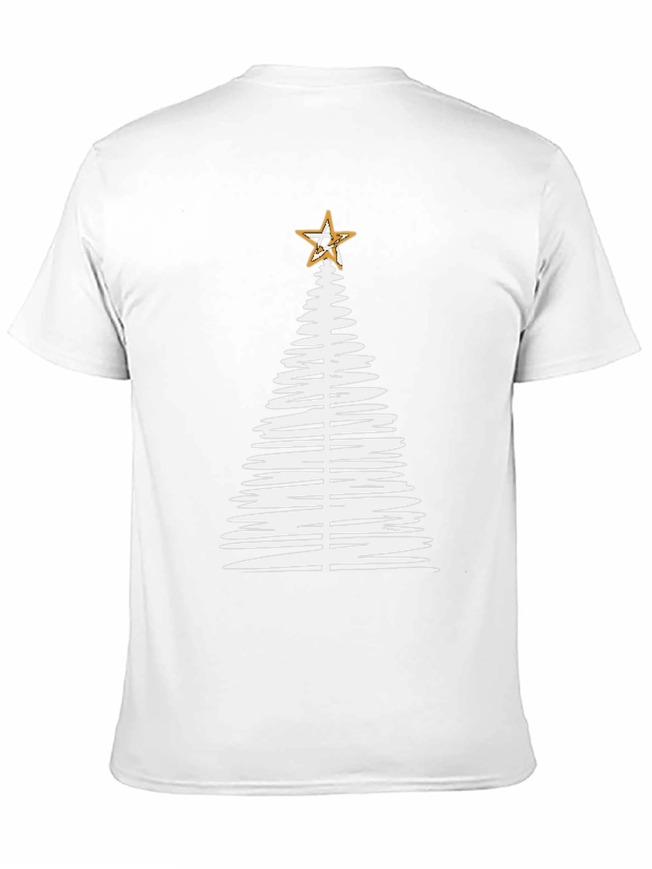 Christmas Tree Star Black Graphic Tee