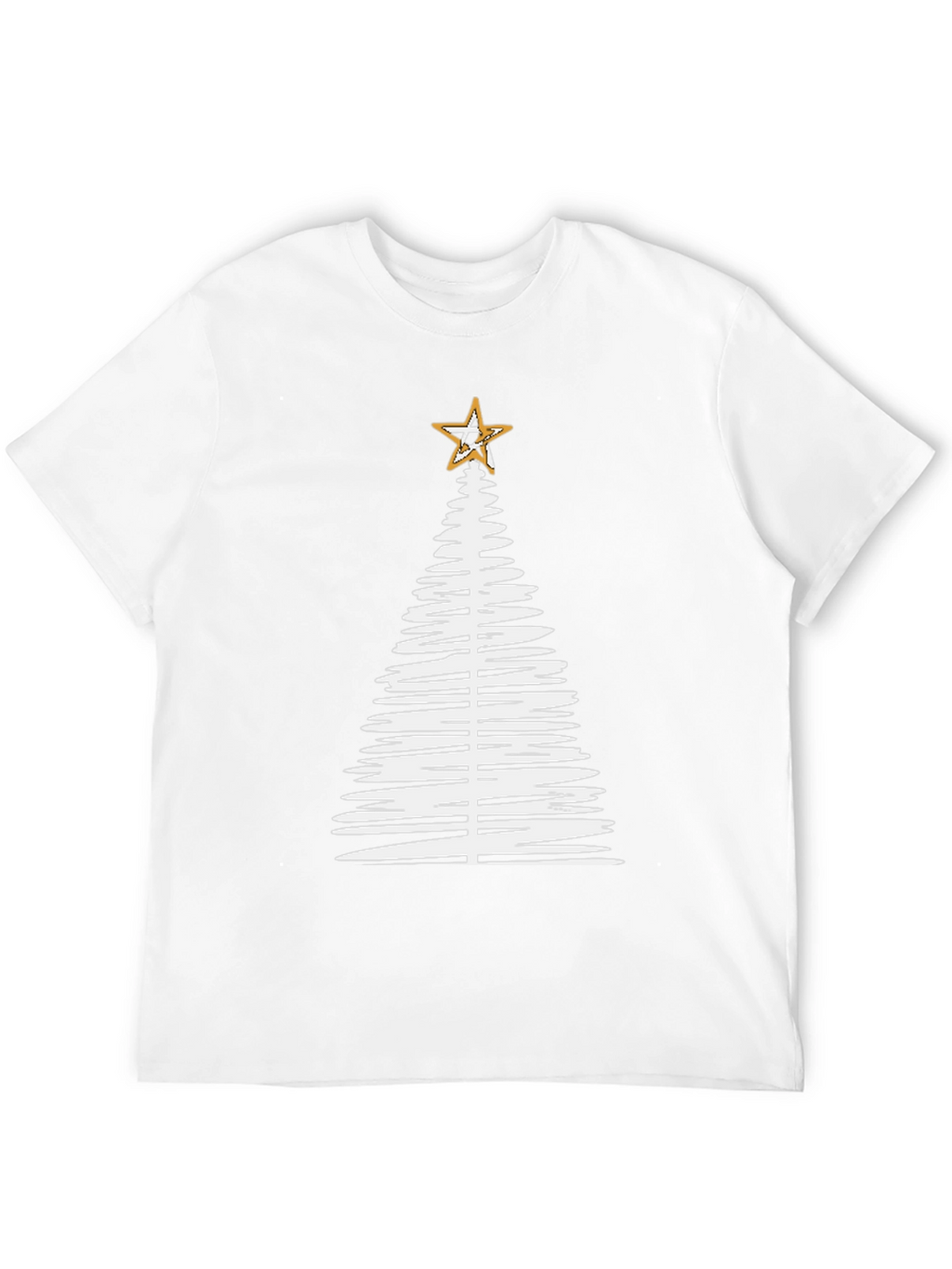 Christmas Tree Star Black Graphic Tee