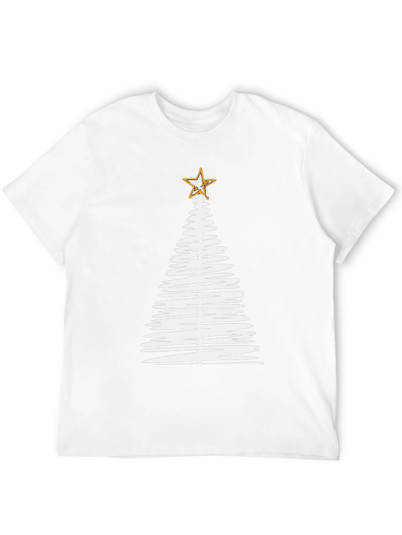 Christmas Tree Star Black Graphic Tee