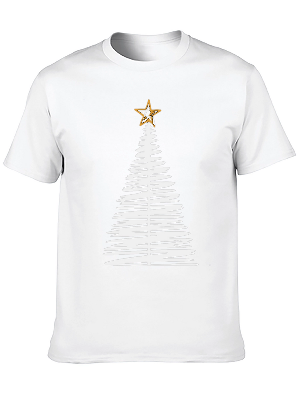 Christmas Tree Star Black Graphic Tee