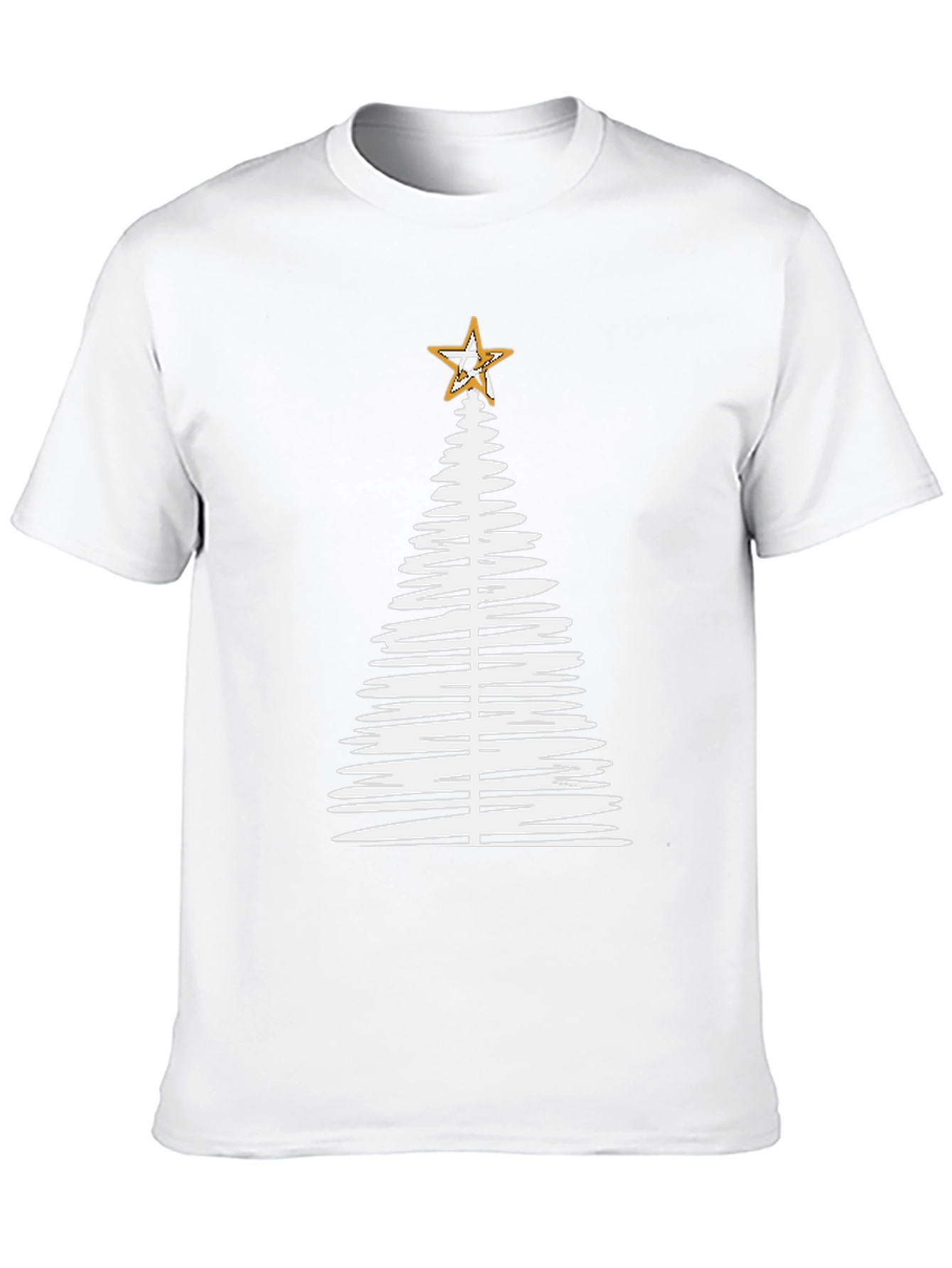 Christmas Tree Star Black Graphic Tee