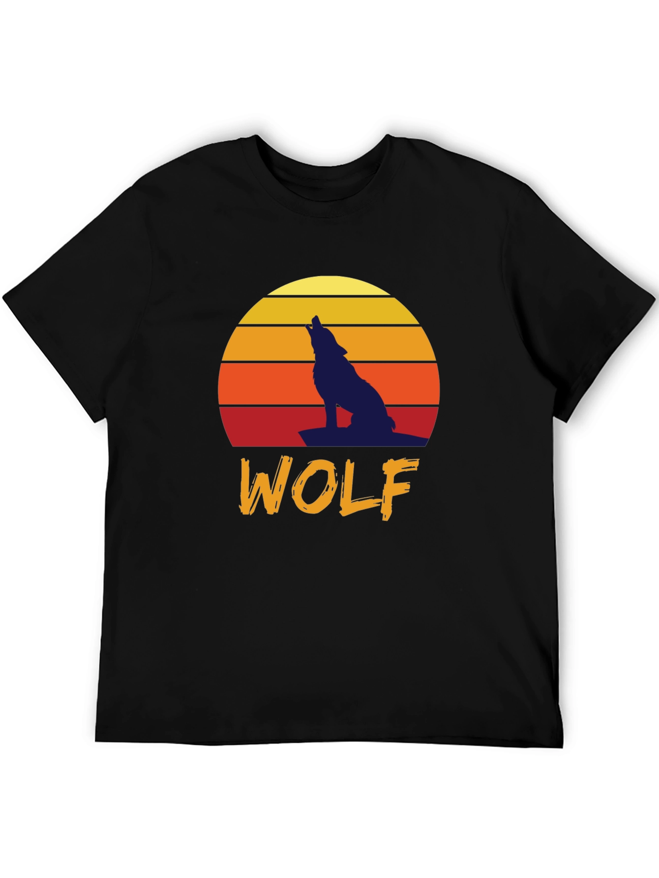 Wolf Sunset Graphic Tee - Vintage Style T-Shirt