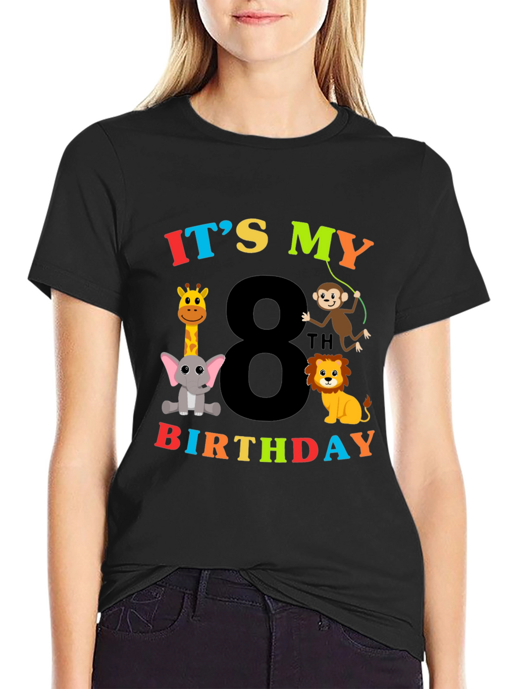 8th Birthday Safari Animals T-Shirt