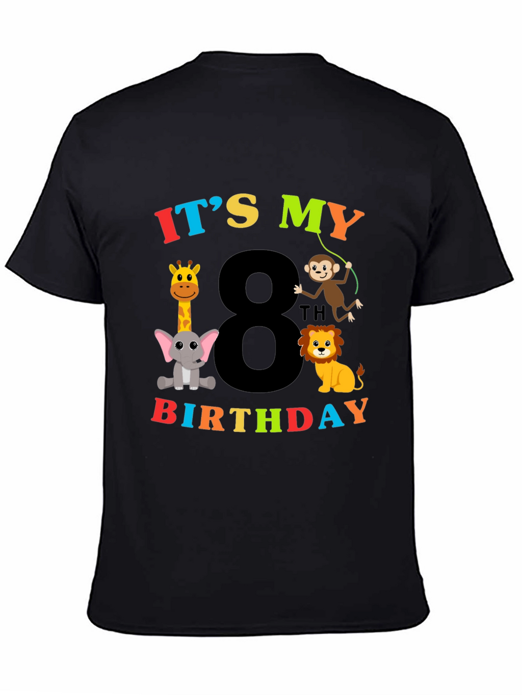 8th Birthday Safari Animals T-Shirt