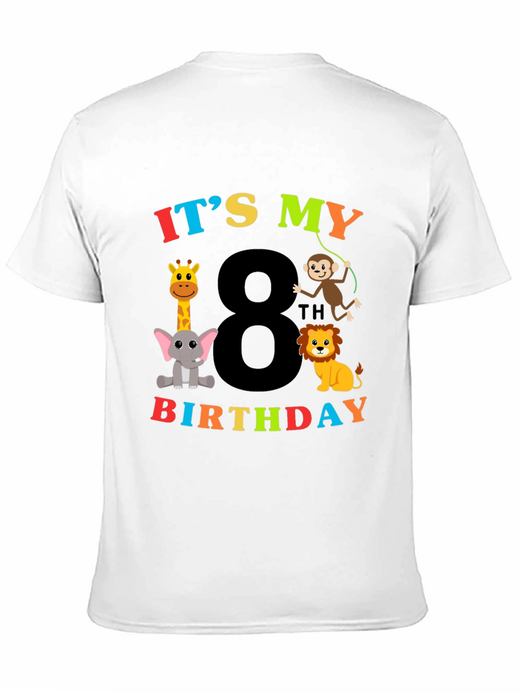 8th Birthday Safari Animals T-Shirt