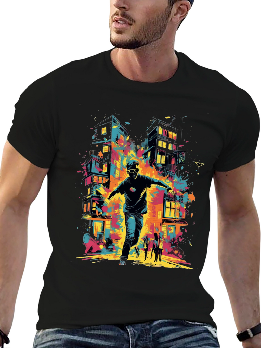 Abstract City Graphic Tee