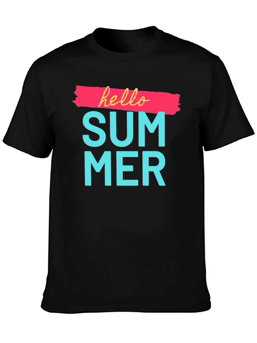 Hello Summer Graphic Print Crewneck T-Shirt