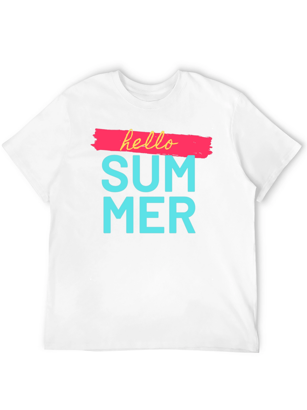 Hello Summer Graphic Print Crewneck T-Shirt
