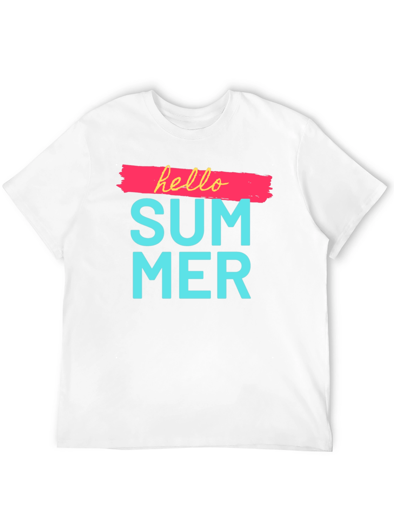 Hello Summer Graphic Print Crewneck T-Shirt