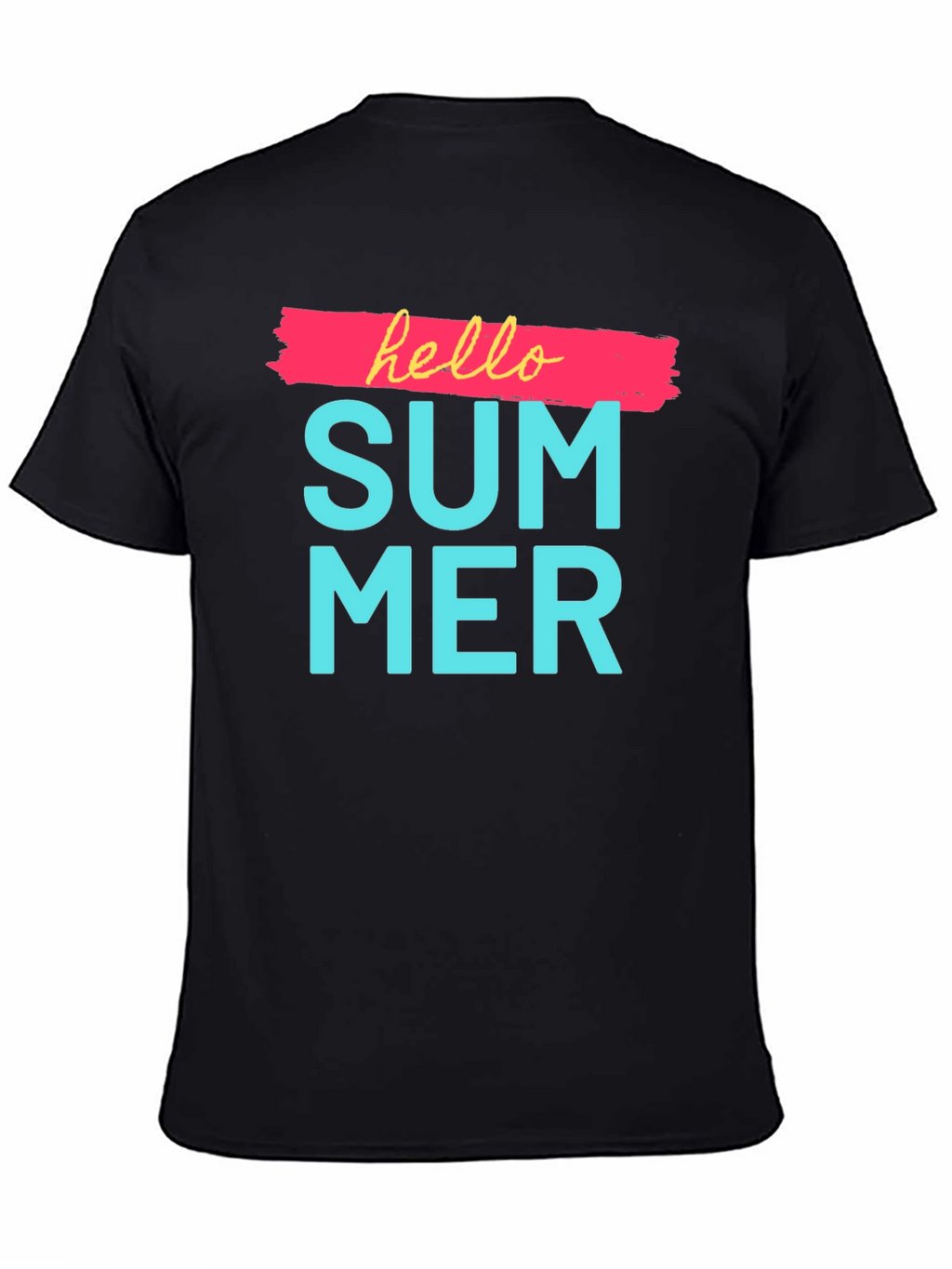Hello Summer Graphic Print Crewneck T-Shirt