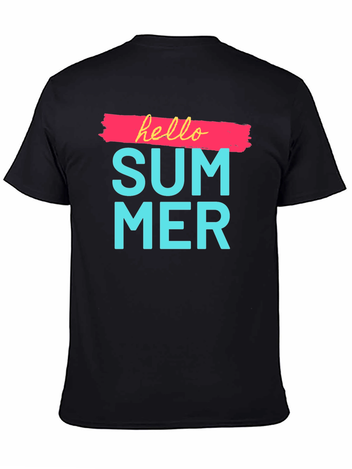 Hello Summer Graphic Print Crewneck T-Shirt