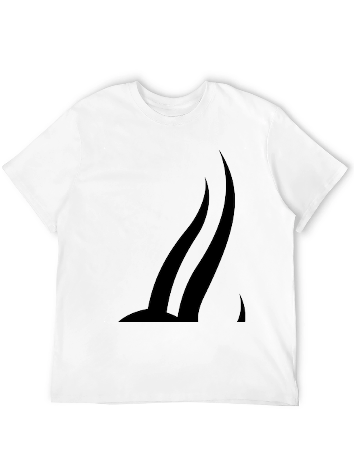 Modern Black T-Shirt with Abstract Graphic Design
